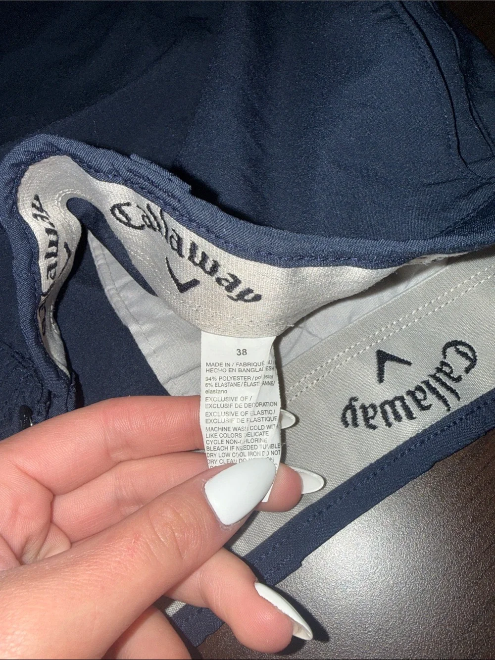 Callaway Navy Flat-Front Golf Shorts